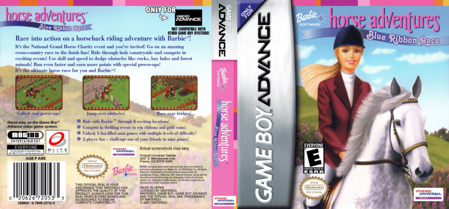 Barbie Horse Adventures - Blue Ribbon Race — box-texture (US)