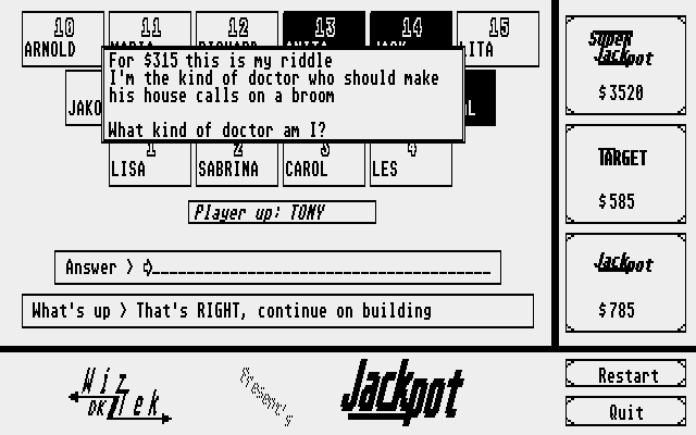 Jackpot — ss (WOR)