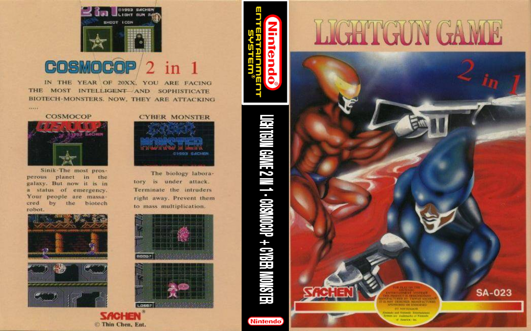 Lightgun Game 2 In 1 - Cosmocop + Cyber Monster — box-texture (TW)