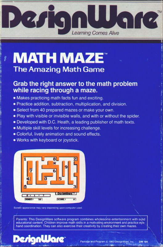 Math Maze — box-2D-back (US)
