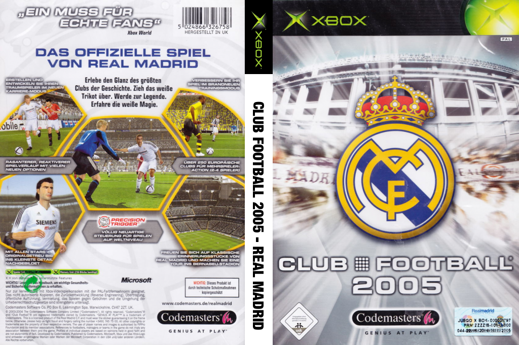 Club Football 2005 - Real Madrid — box-texture (DE)