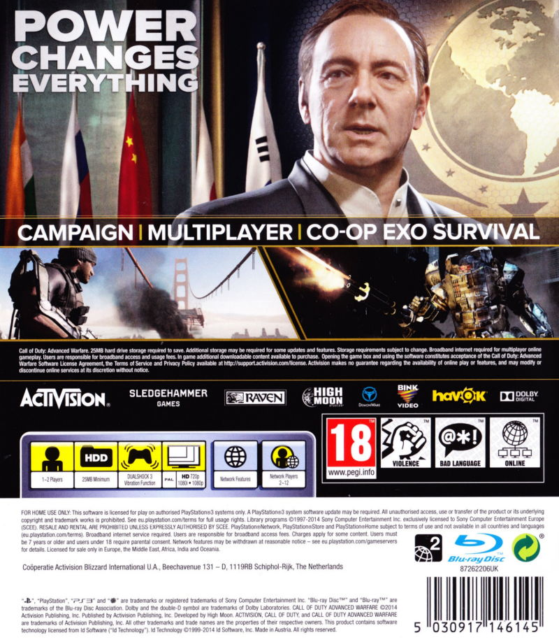 Call of Duty - Advanced Warfare — box-2D-back (UK)