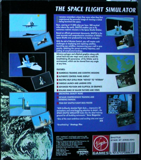 Shuttle - The Space Flight Simulator — box-2D-back (EU)