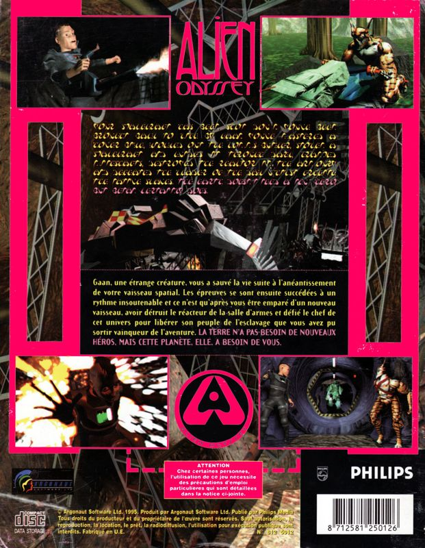 Alien Odyssey — box-2D-back (FR)