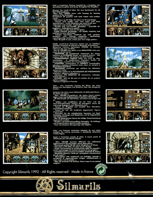 Ishar - Legend Of The Fortress — box-2D-back (EU)