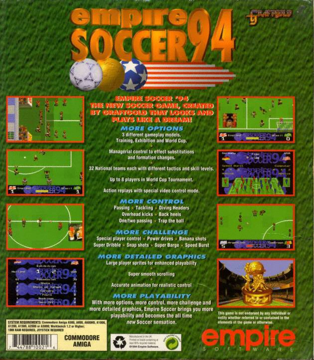 Empire Soccer '94 — box-2D-back (EU)