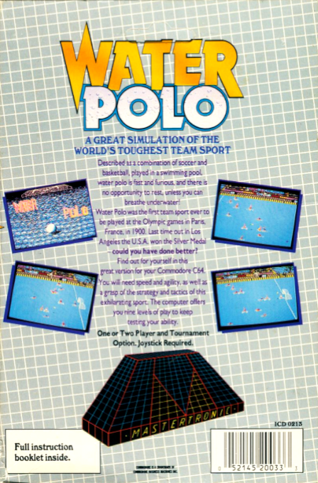 Water Polo — box-2D-back (US)