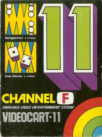 Videocart-11 - Backgammon, Acey-deucey box art