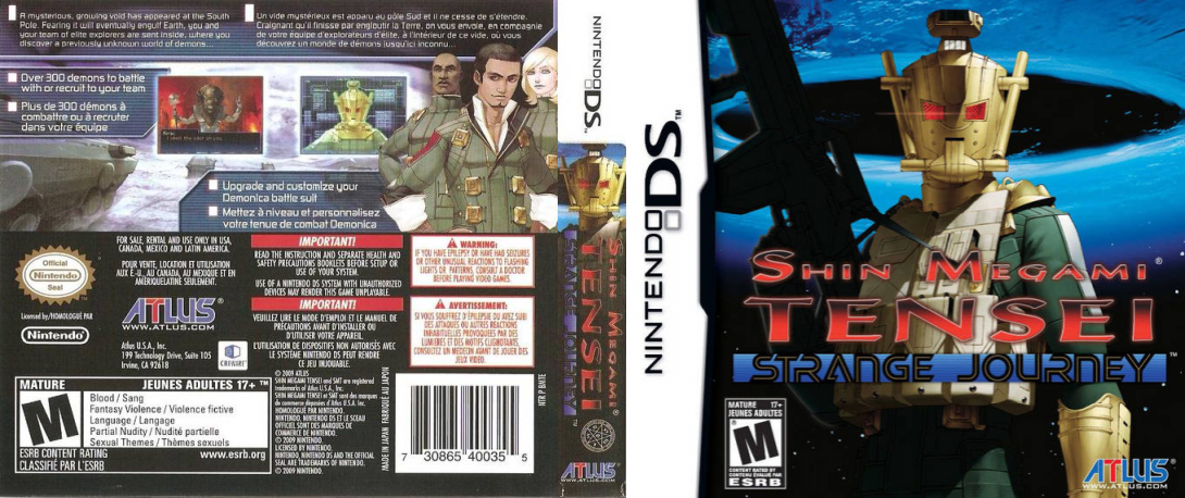 Shin Megami Tensei - Strange Journey — box-texture (US)