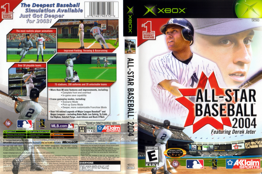 All-Star Baseball 2004 featuring Derek Jeter — box-texture (US)