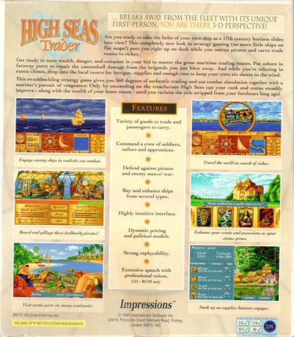 High Seas Trader — box-2D-back (EU)