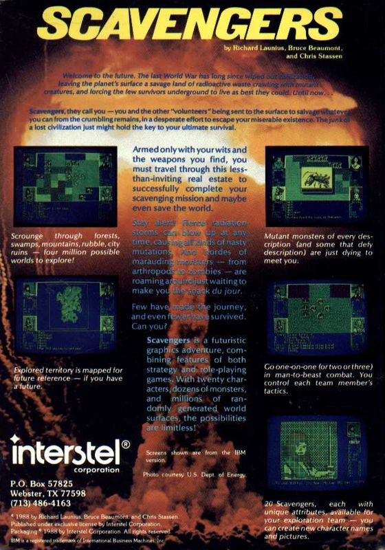 Scavengers Of The Mutant World — box-2D-back (US)