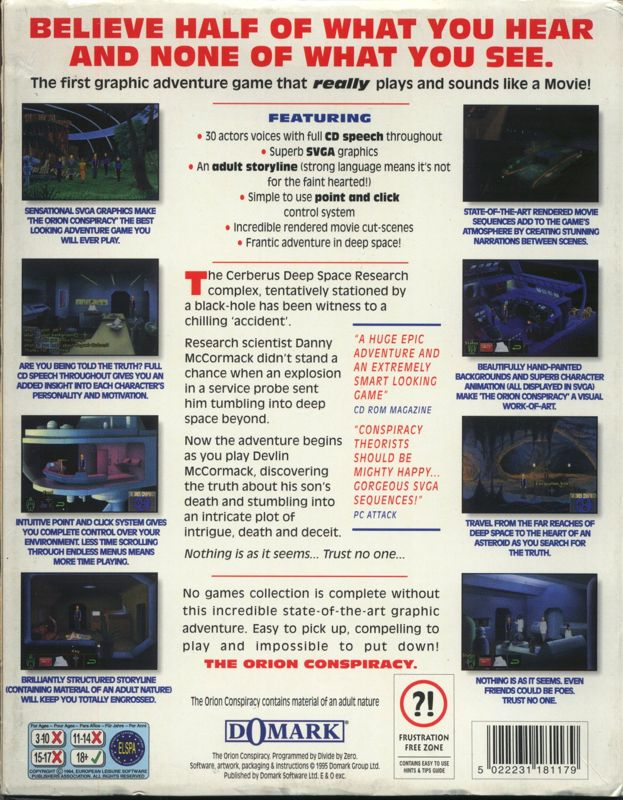 Orion Conspiracy, The — box-2D-back (EU)