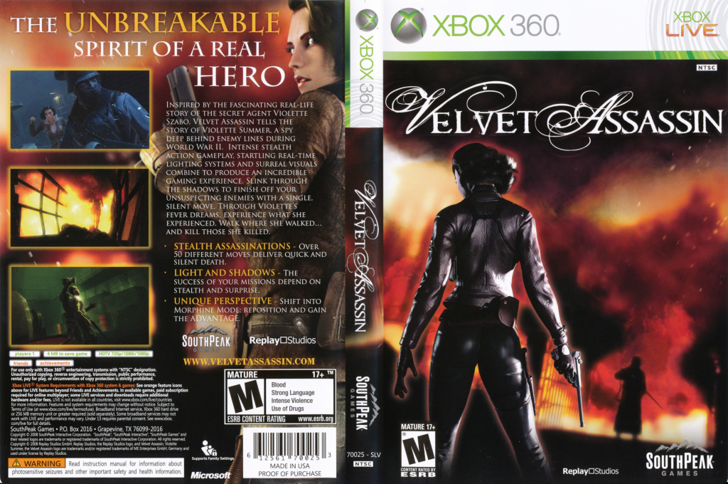 Velvet Assassin — box-texture (US)