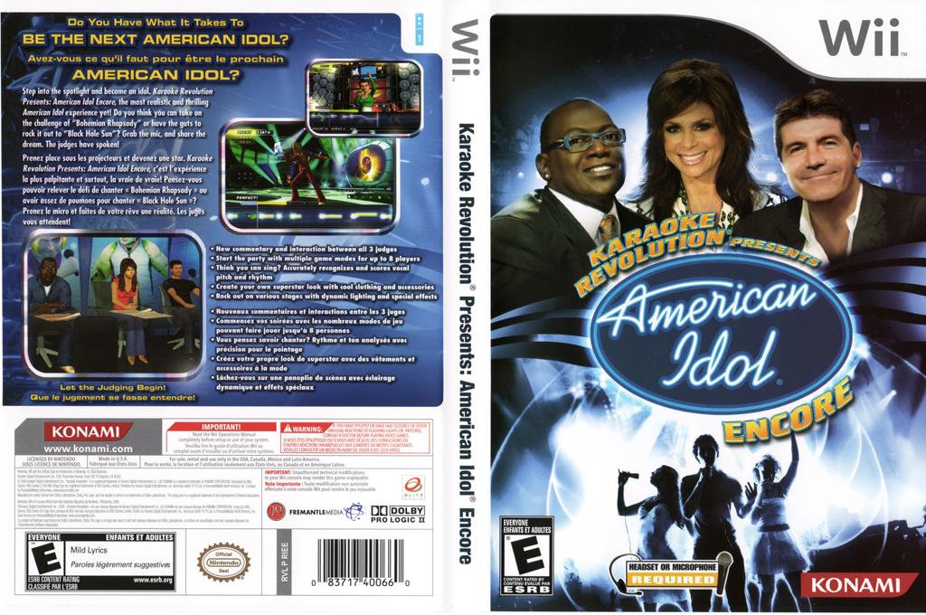 Karaoke Revolution Presents American Idol Encore 2 — box-texture (US)