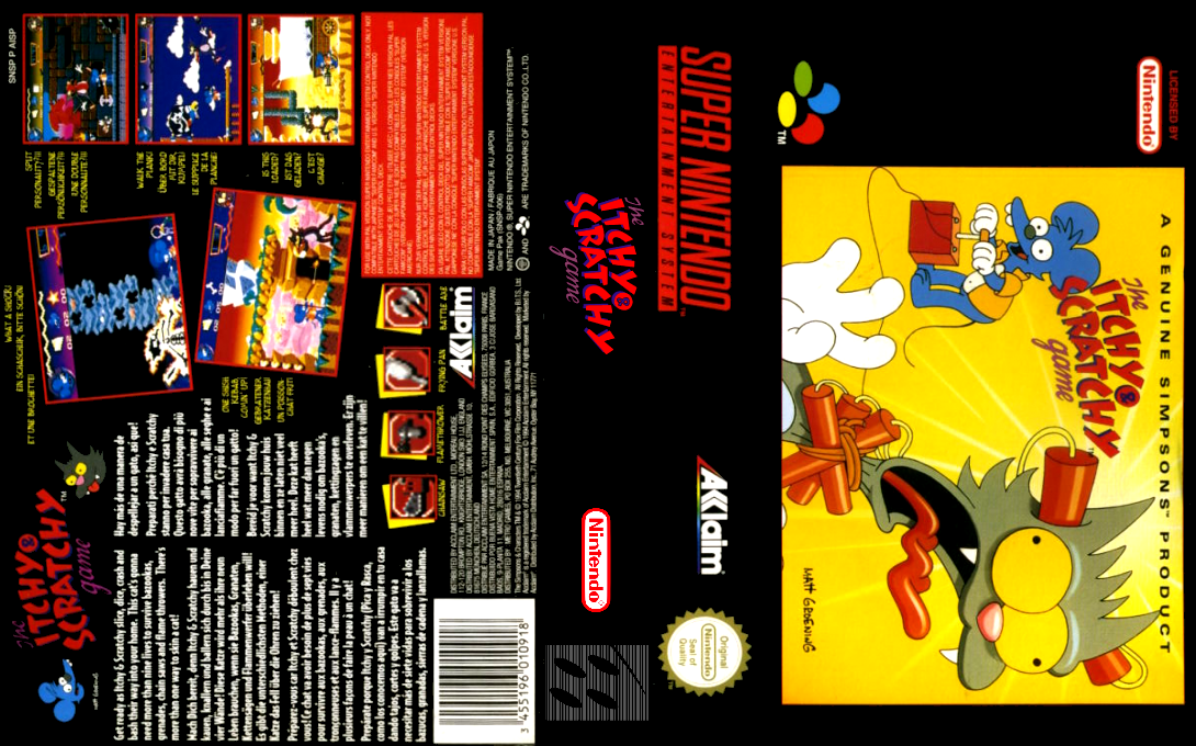 The Itchy & Scratchy Game — box-texture (EU)