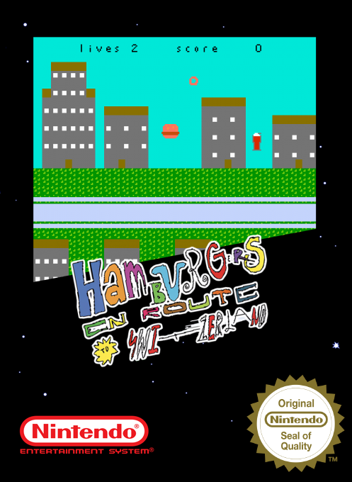 Hamburgers En Route to Switzerland box art