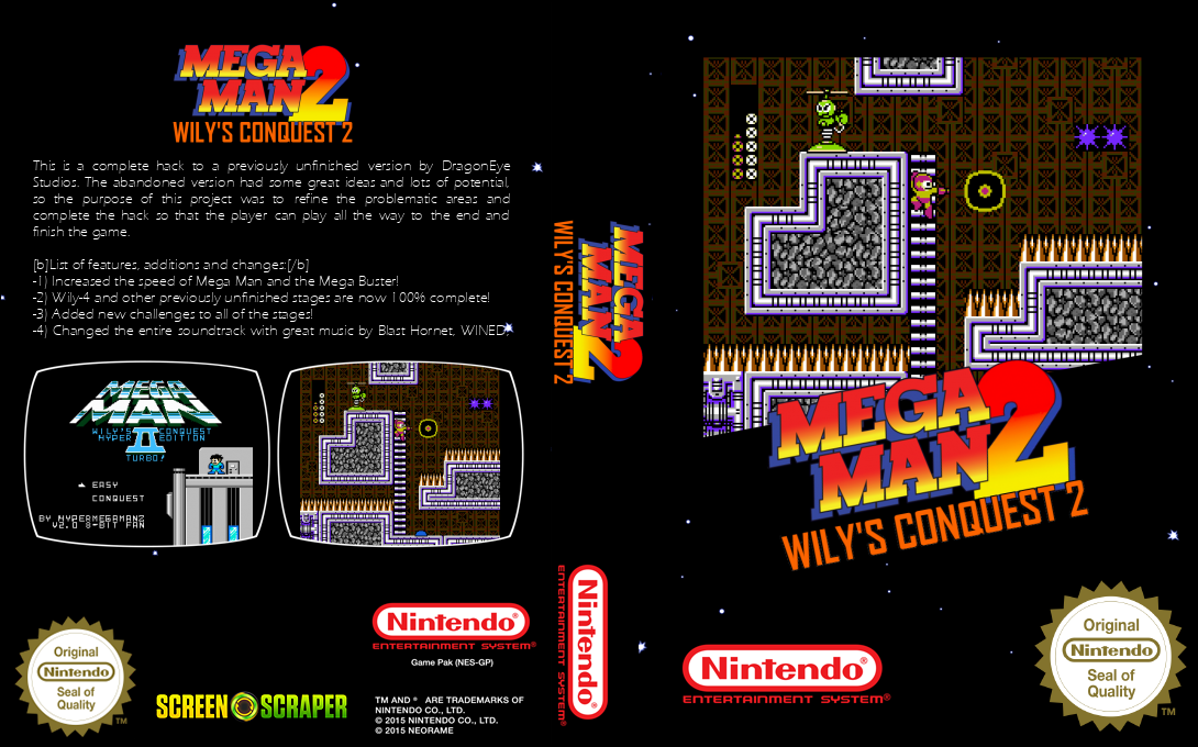 MegaMan II : Wily's Conquest 2 — box-texture (SS)