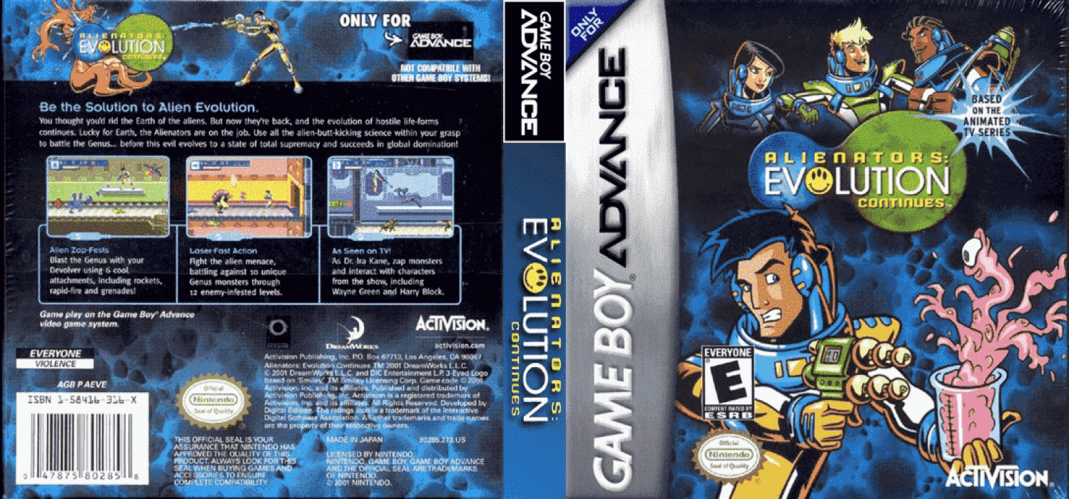 Alienators - Evolution Continues — box-texture (US)