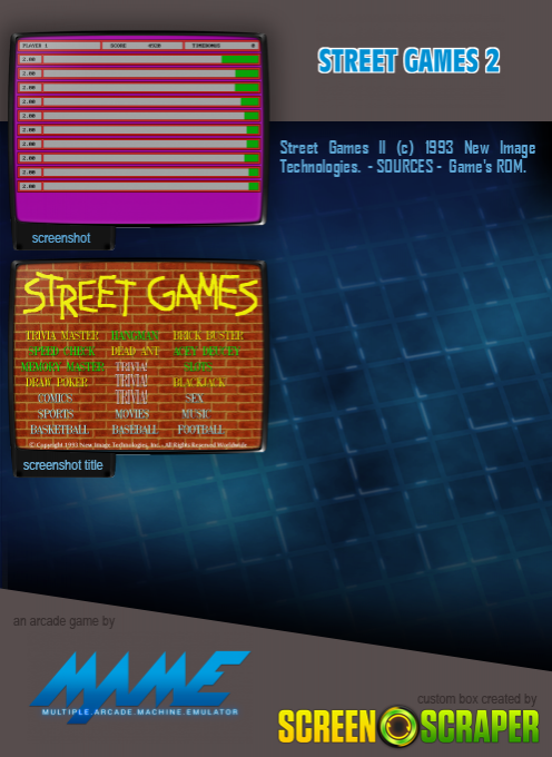 Street Games 2 — box-2D-back (SS)