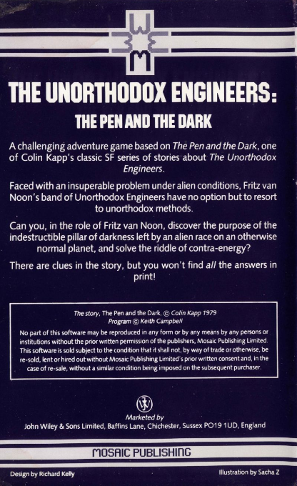 The Unorthodox Engineers : The Pen and the Dark — box-2D-back (EU)