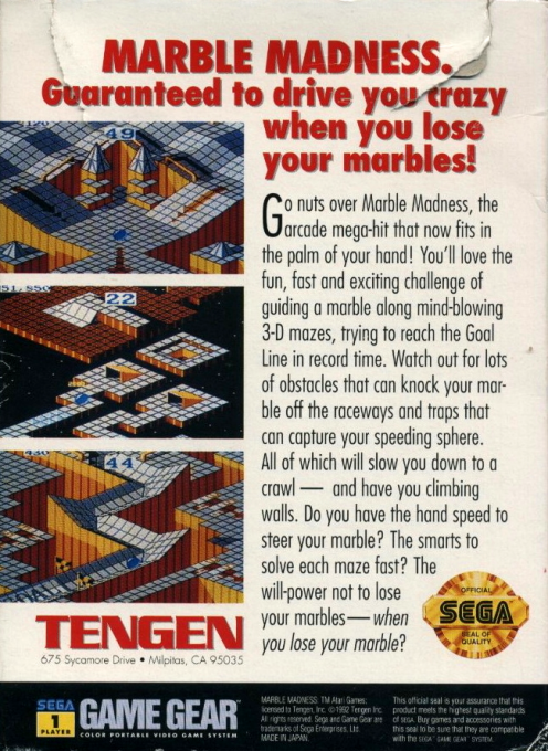Marble Madness — box-2D-back (US)