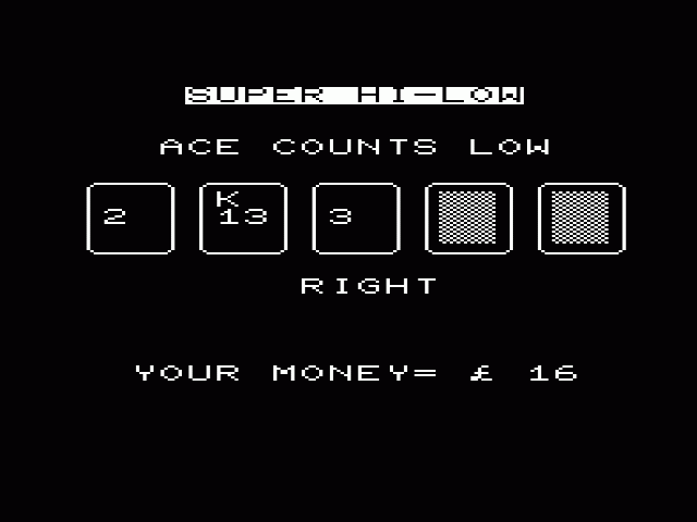 Super Hi-Low — ss (WOR)