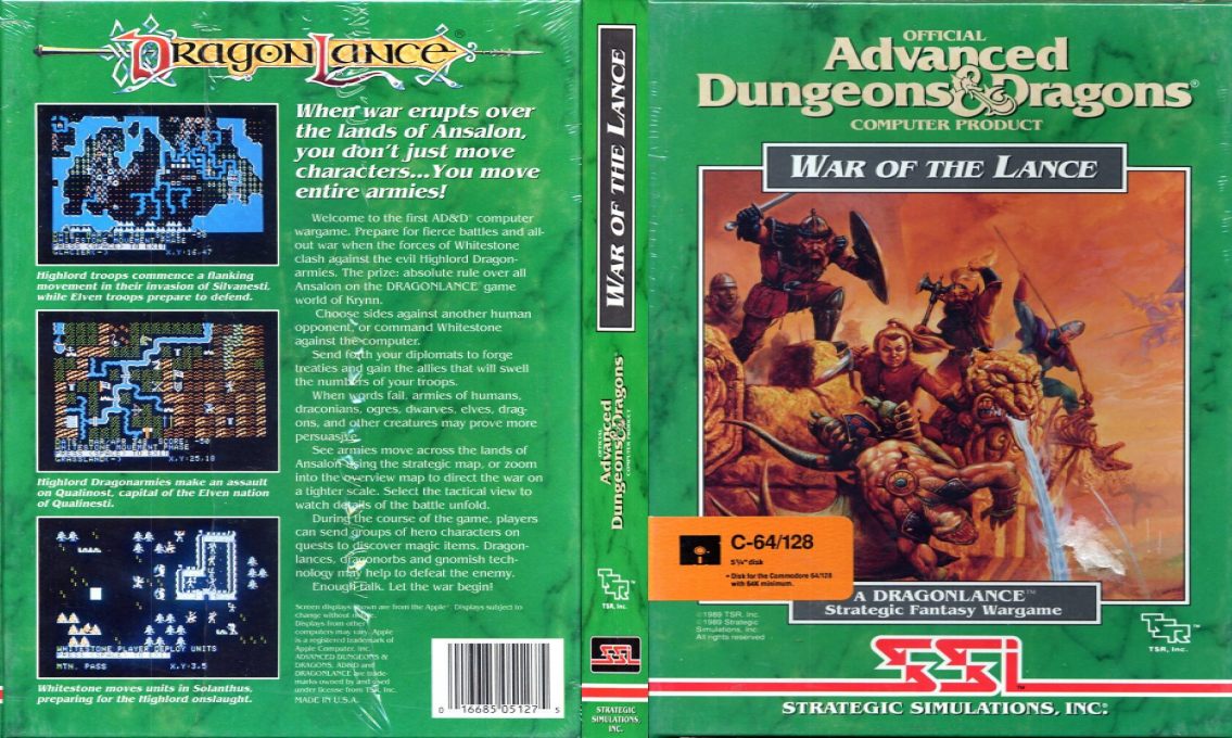 War Of The Lance — box-texture (US)