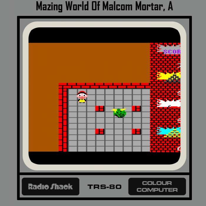 Mazing World Of Malcom Mortar, A box art