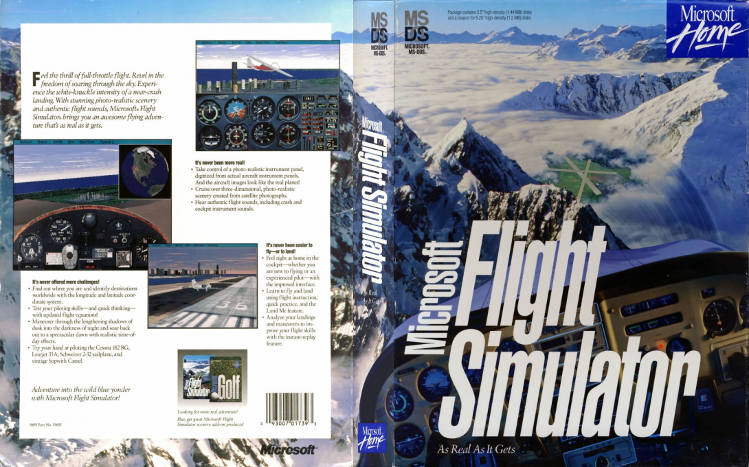 Microsoft Flight Simulator 5.0 — box-texture (US)