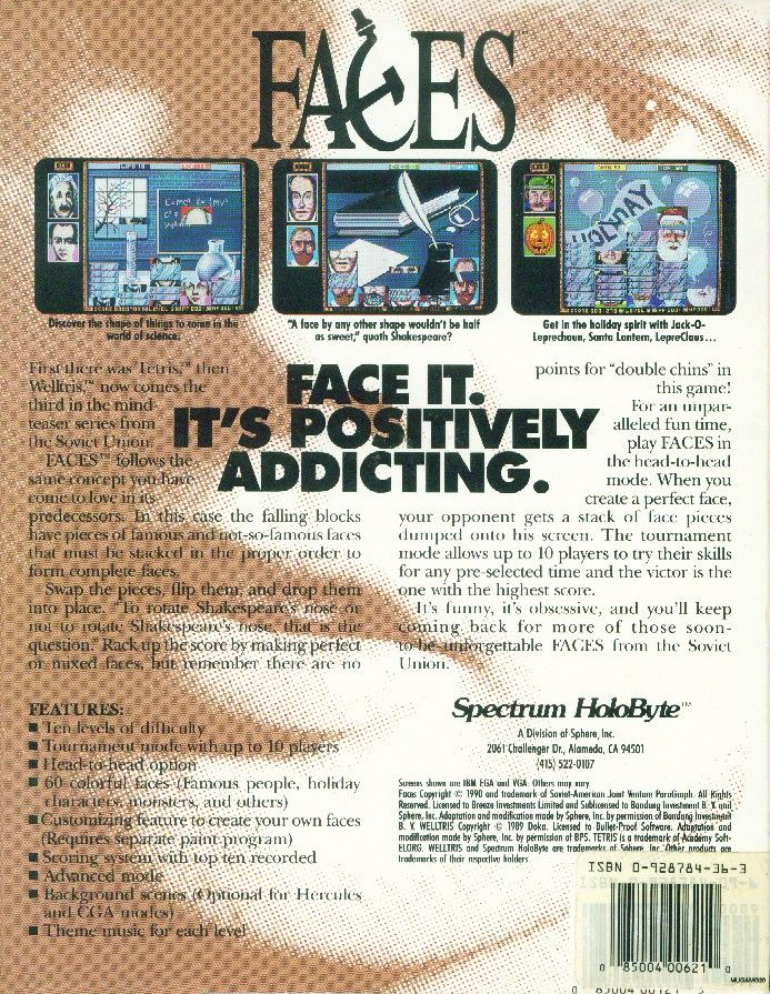 Faces ... Tris 3 — box-2D-back (US)