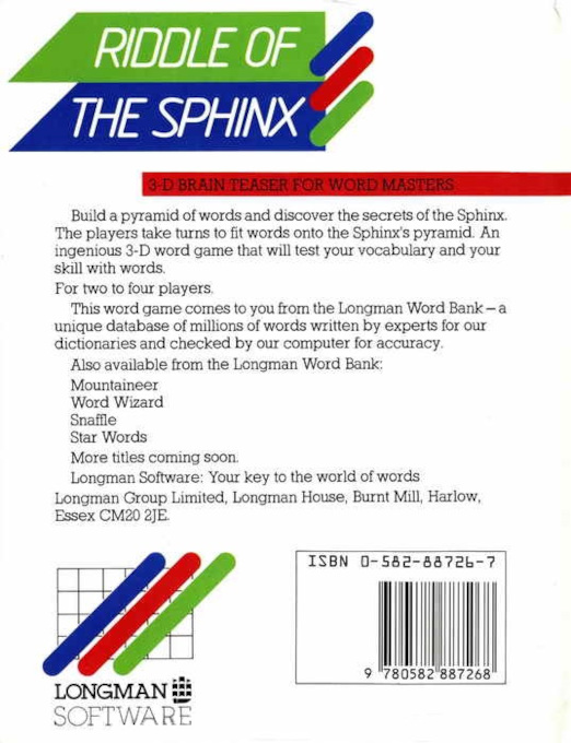 Riddle of the Sphinx — box-2D-back (EU)