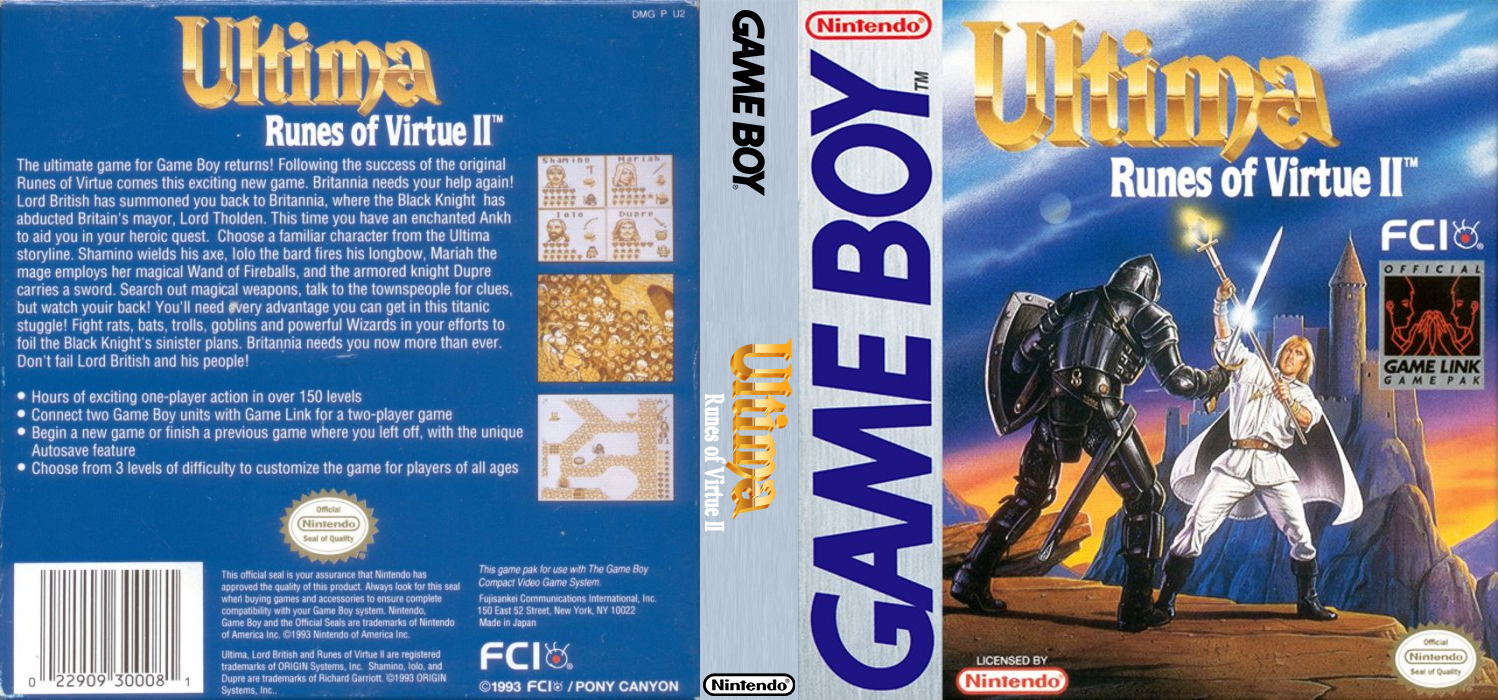 Ultima - Runes Of Virtue 2 — box-texture (US)