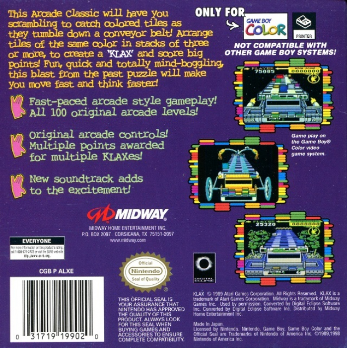 Klax — box-2D-back (US)