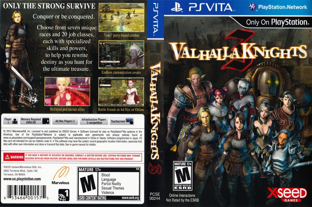 Valhalla Knights 3 — box-texture (US)
