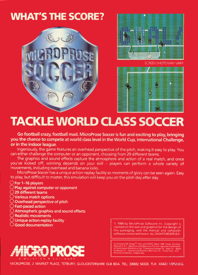 MicroProse Soccer — box-2D-back (EU)