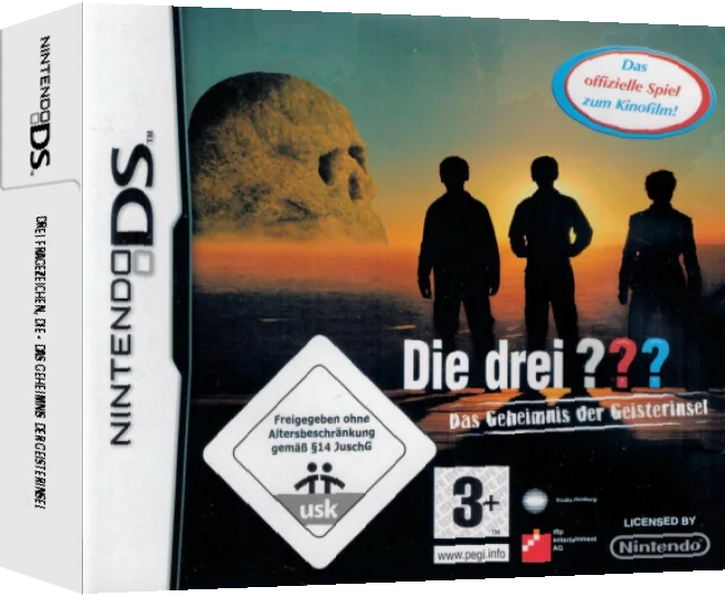 Drei Fragezeichen, Die - Das Geheimnis der Geisterinsel — box-3D (DE)