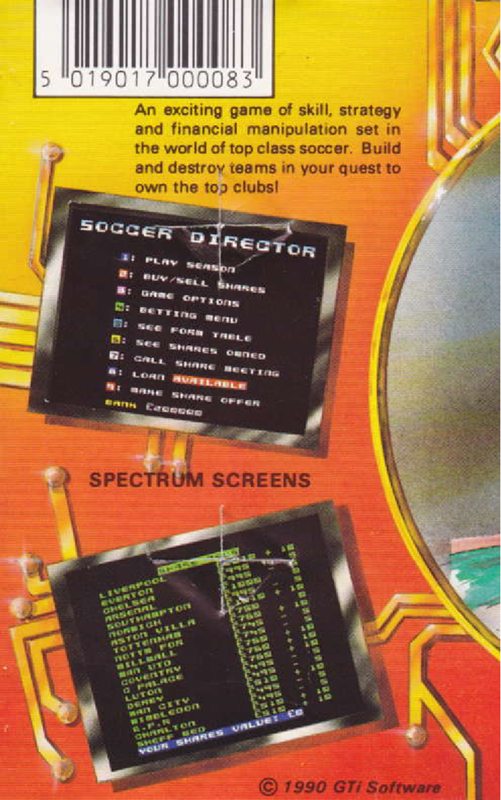 Soccer Director — box-2D-back (EU)