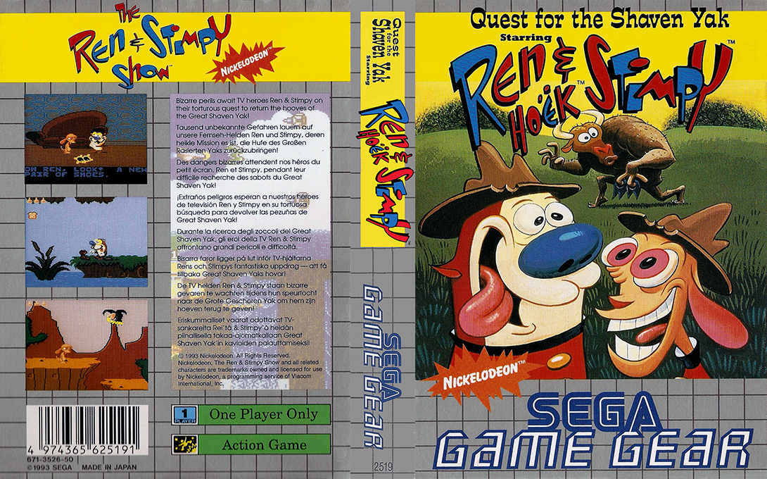 Quest For The Shaven Yak Starring Ren Hoek And Stimpy — box-texture (EU)