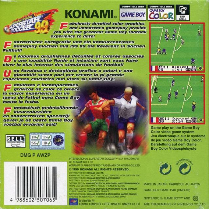 International Superstar Soccer 99 — box-2D-back (EU)
