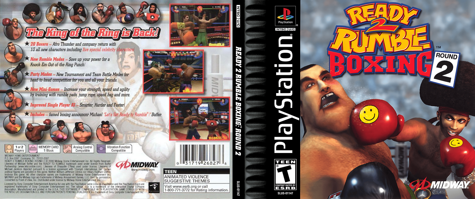 Ready 2 Rumble Boxing Round 2 — box-texture (US)