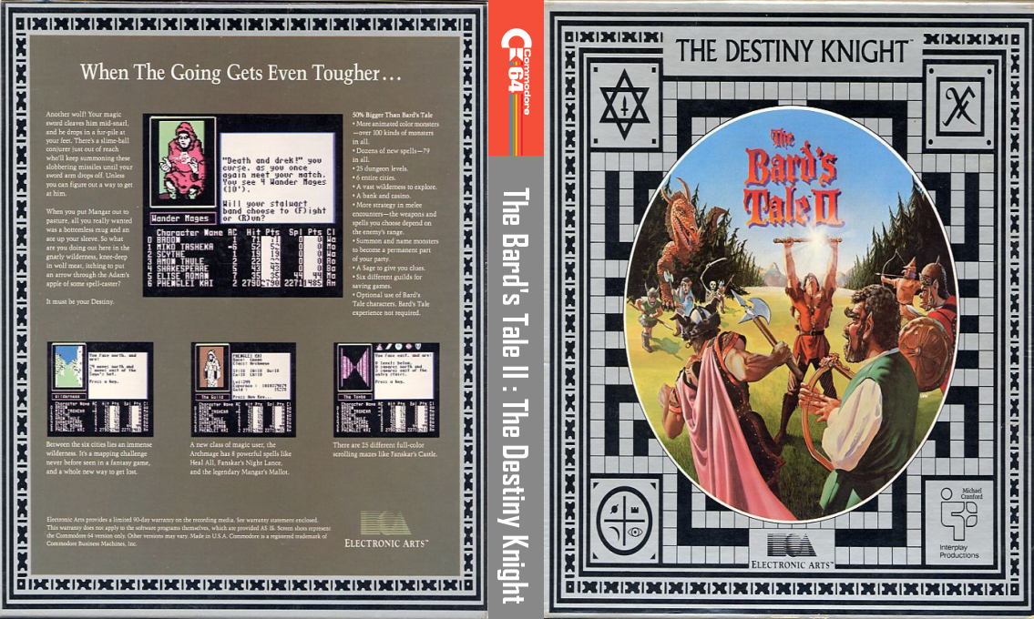 Bard's Tale 2 - The Destiny Knight, The — box-texture (US)