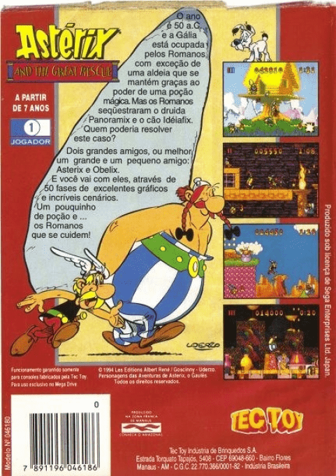 Astérix And The Great Rescue — box-2D-back (BR)
