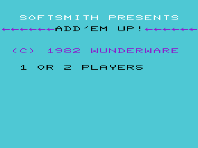 Add'em Up! — sstitle (WOR)