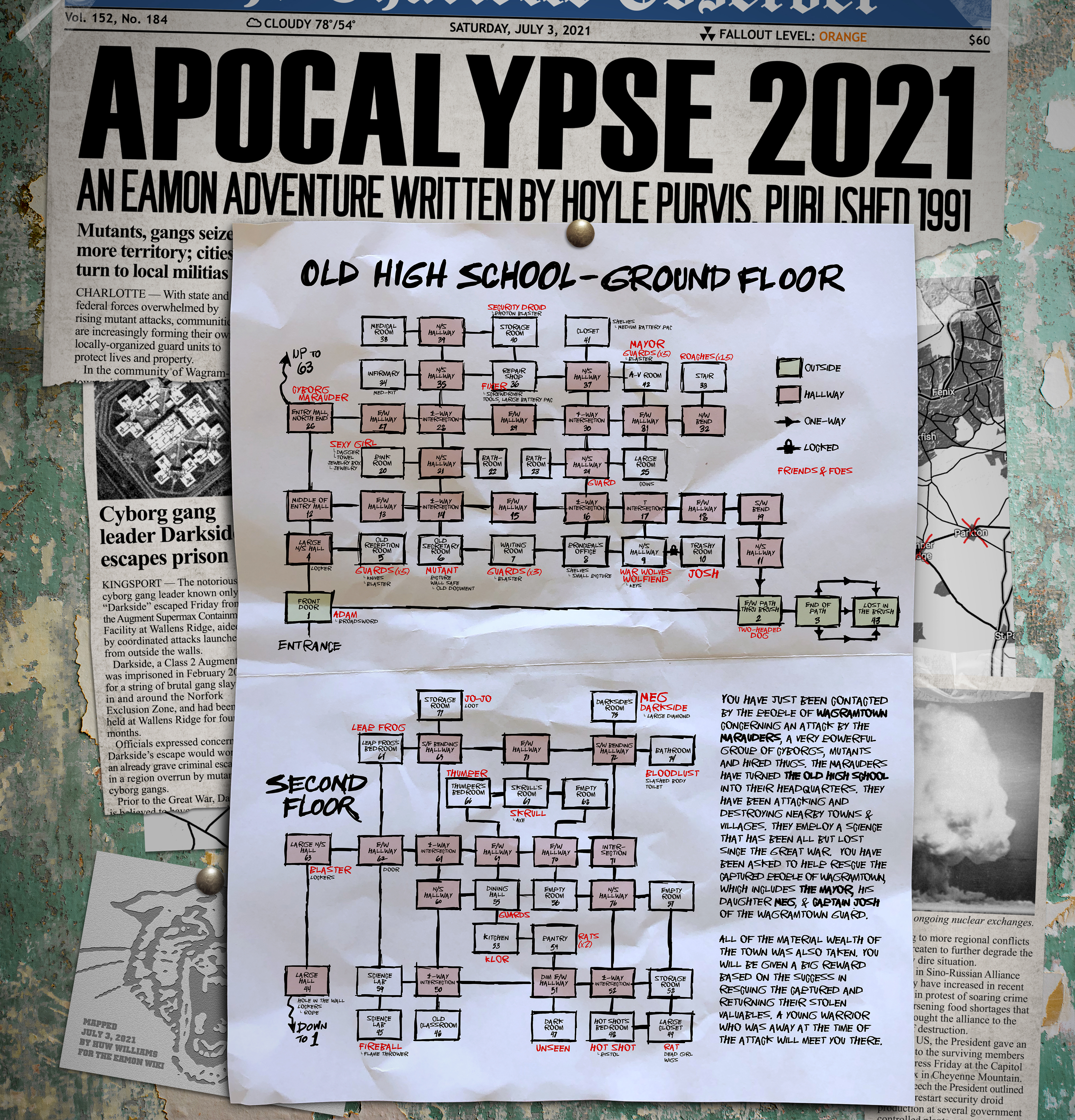 Eamon 209 - Apocalypse 2021 — maps