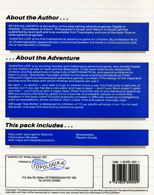 Giant Killer — box-2D-back (EU)