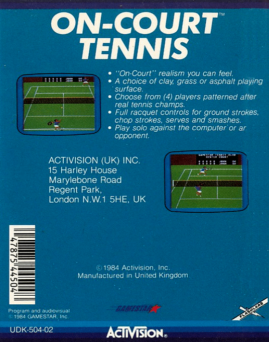 On Court Tennis — box-2D-back (EU)