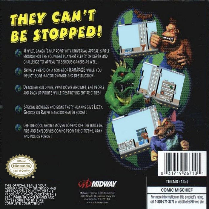 Rampage : World Tour — box-2D-back (US)