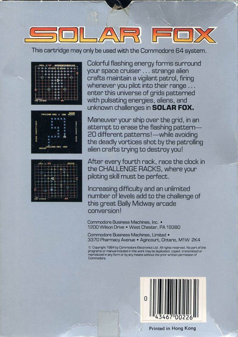 Solar Fox — box-2D-back (EU)