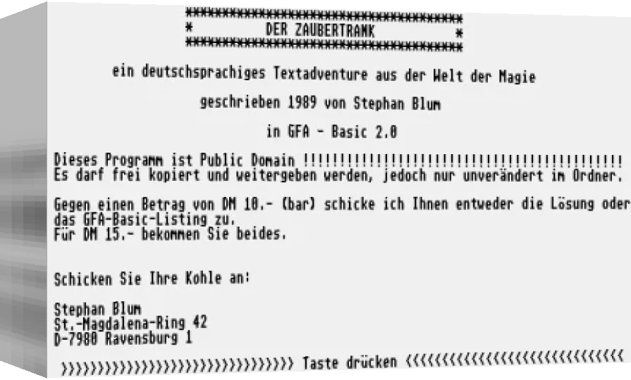 Zaubertrank, Der — box-3D (WOR)